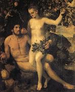 Frans Floris de Vriendt Adam and Eve oil on canvas